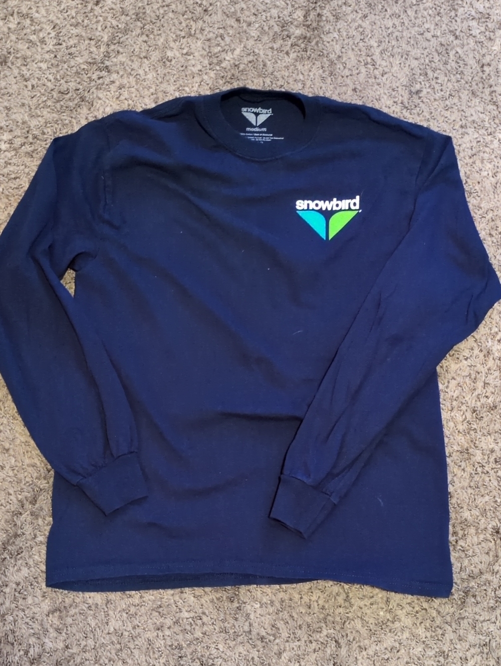 Snowbird Navy Long-Sleeve Logo Tee